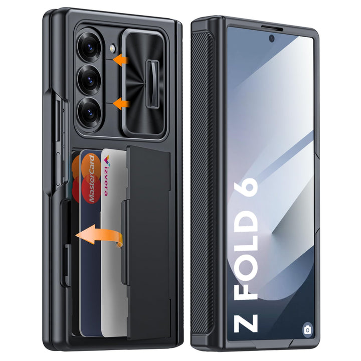 Galaxy Z Fold 6 RFID Wallet Case with Card Slots & Magnetic Closure - DOKUTRONIX