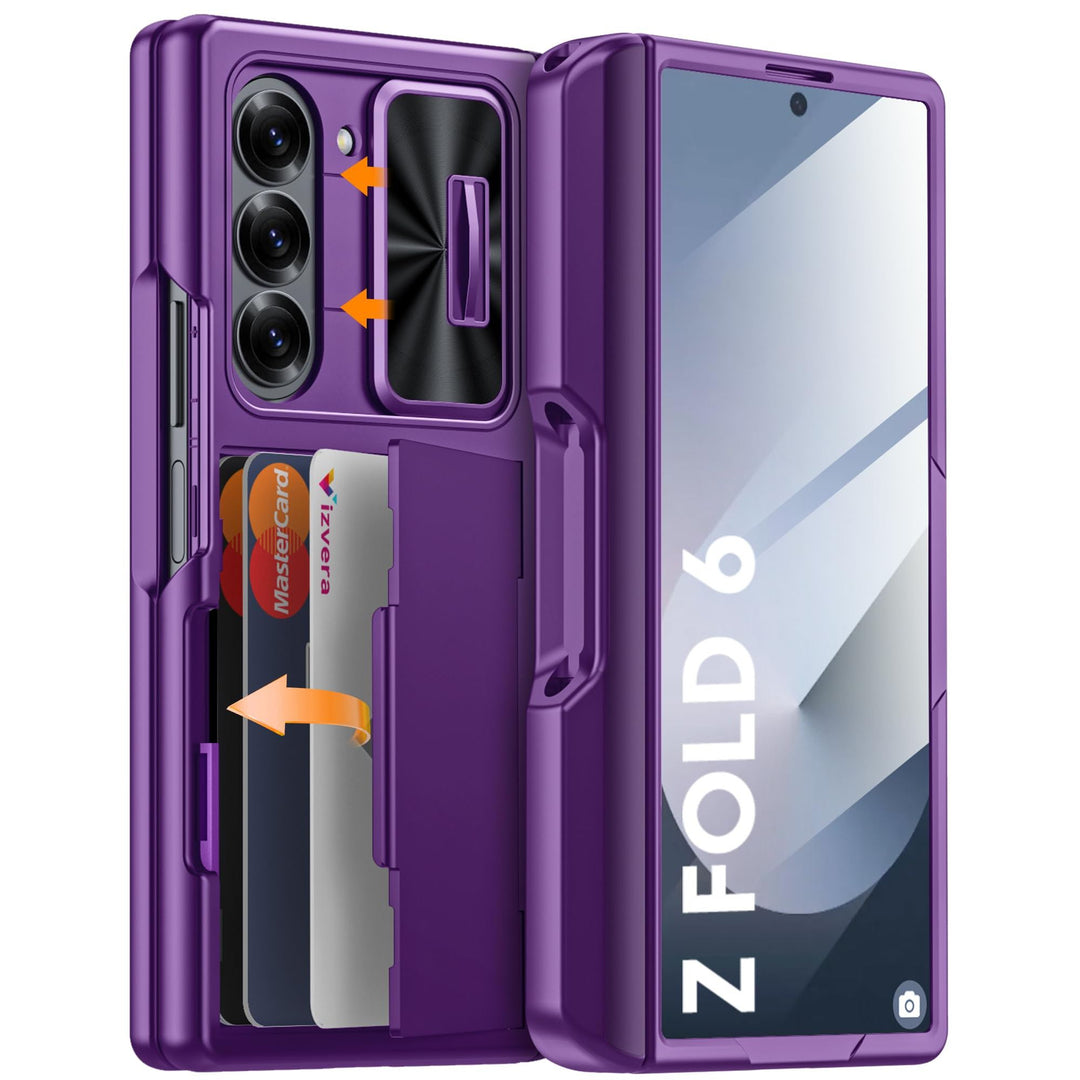Galaxy Z Fold 6 RFID Wallet Case with Card Slots & Magnetic Closure - DOKUTRONIX