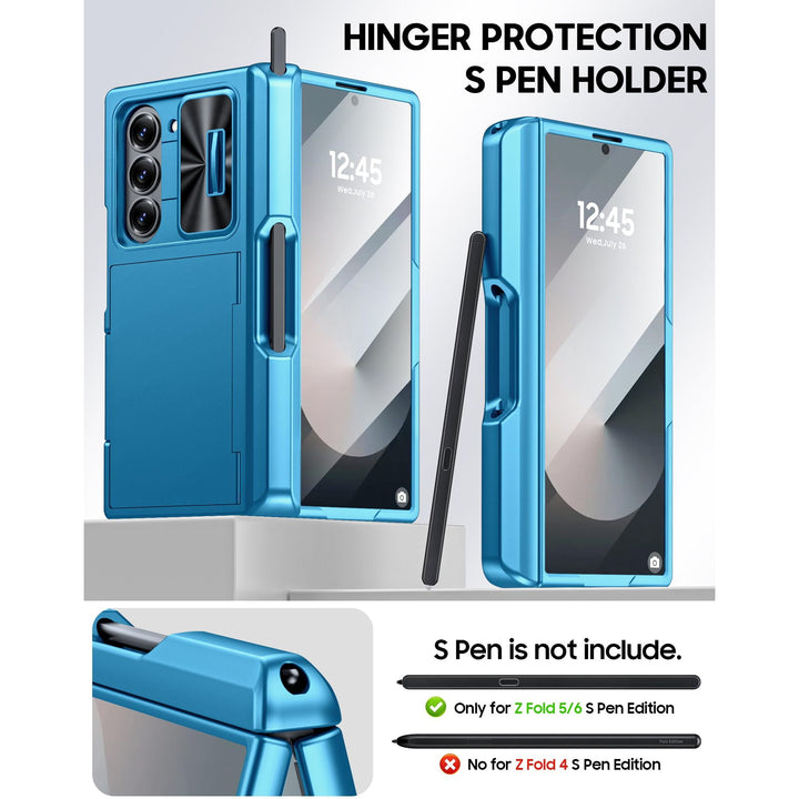 Galaxy Z Fold 6 RFID Wallet Case with Card Slots & Magnetic Closure - DOKUTRONIX