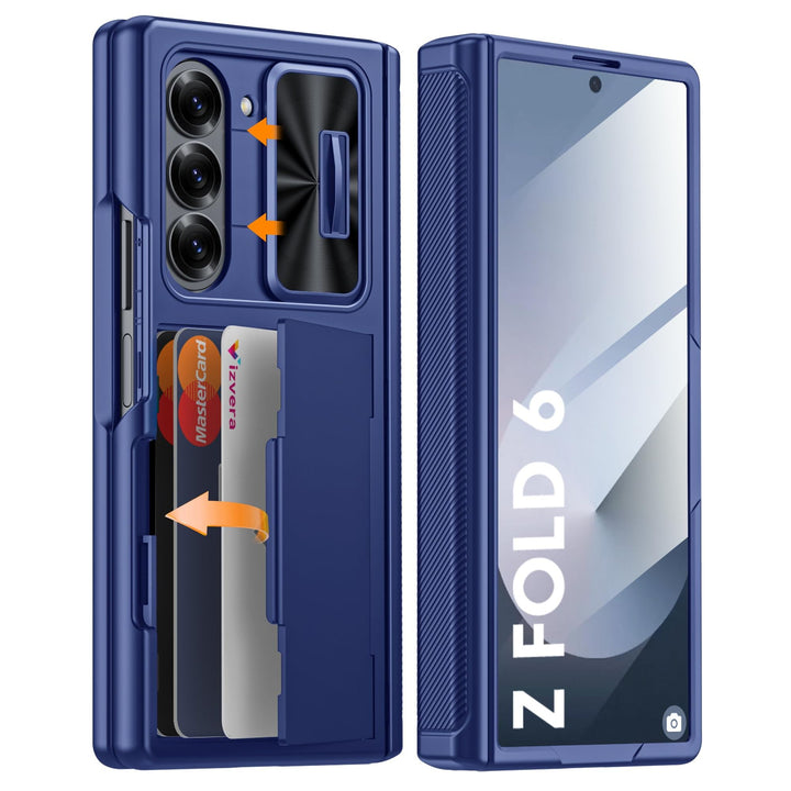 Galaxy Z Fold 6 RFID Wallet Case with Card Slots & Magnetic Closure - DOKUTRONIX
