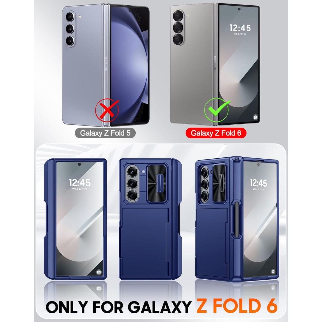 Galaxy Z Fold 6 RFID Wallet Case with Card Slots & Magnetic Closure - DOKUTRONIX