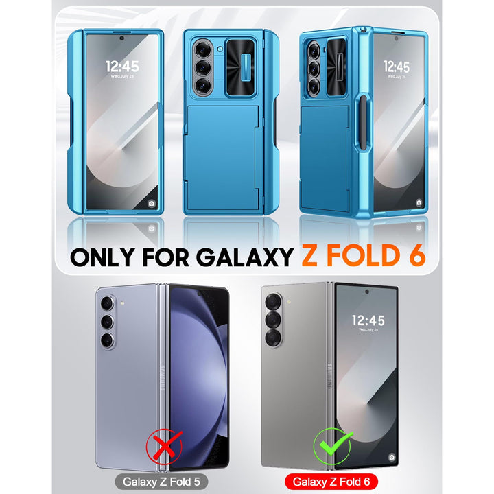 Galaxy Z Fold 6 RFID Wallet Case with Card Slots & Magnetic Closure - DOKUTRONIX