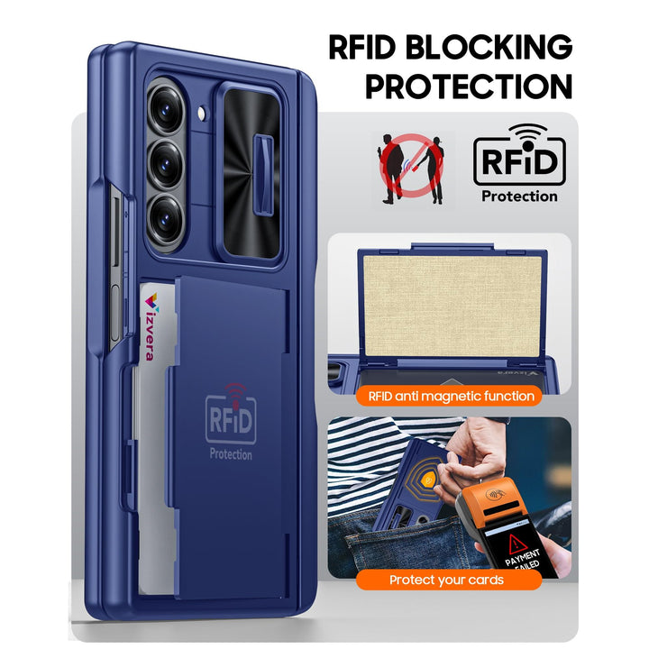 Galaxy Z Fold 6 RFID Wallet Case with Card Slots & Magnetic Closure - DOKUTRONIX