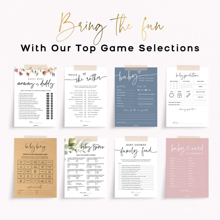 GardenCity Baby Bingo: 60 Fun Cards for Showers - DOKUTRONIX