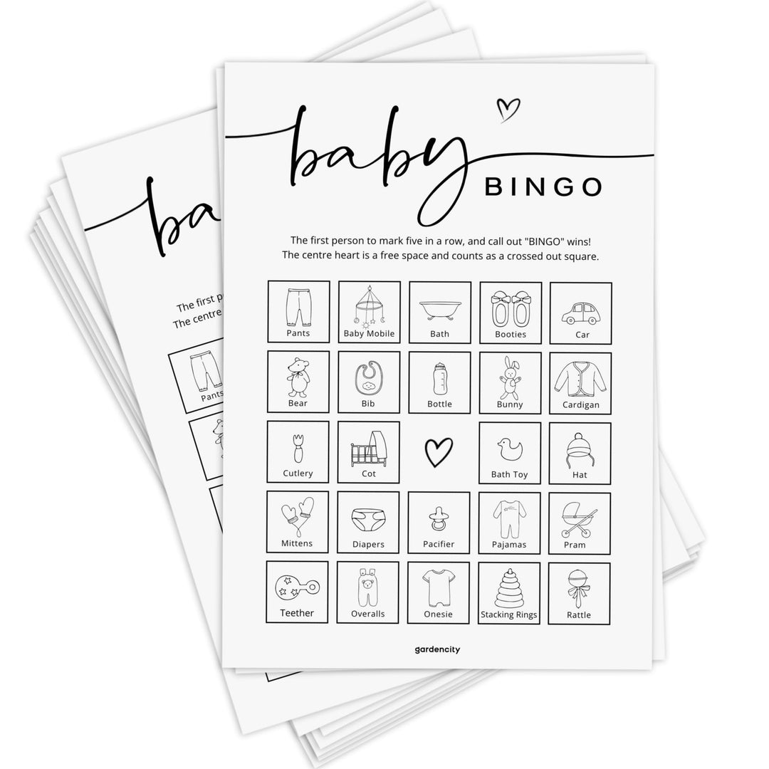 GardenCity Baby Bingo: 60 Fun Cards for Showers - DOKUTRONIX