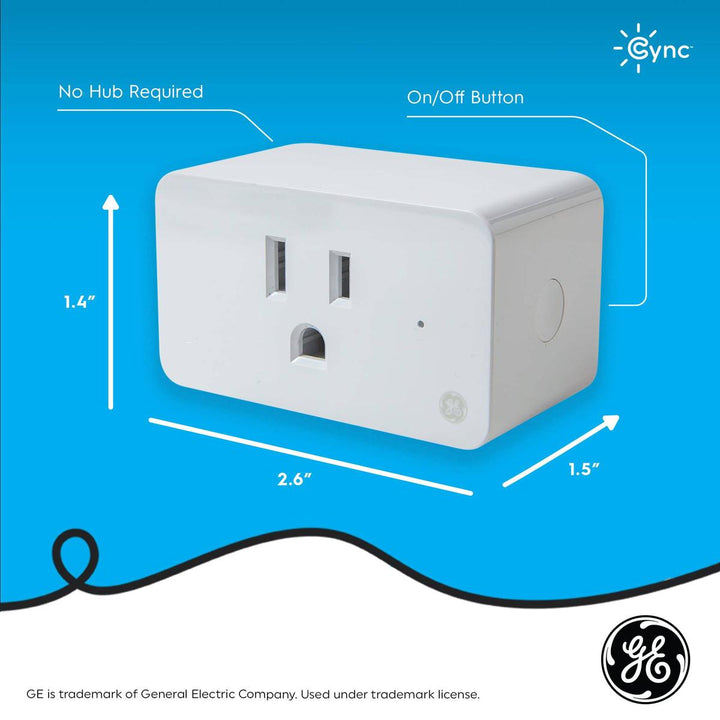 GE CYNC Smart Plug: Wi-Fi & Bluetooth Outlet Socket - DOKUTRONIX