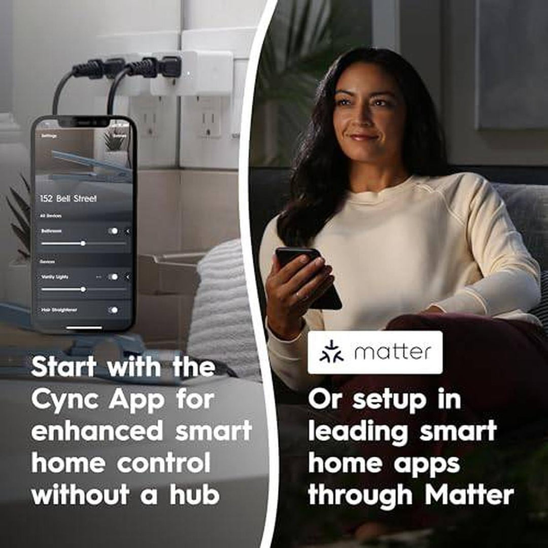 GE CYNC Smart Plug: Wi-Fi & Bluetooth Outlet Socket - DOKUTRONIX