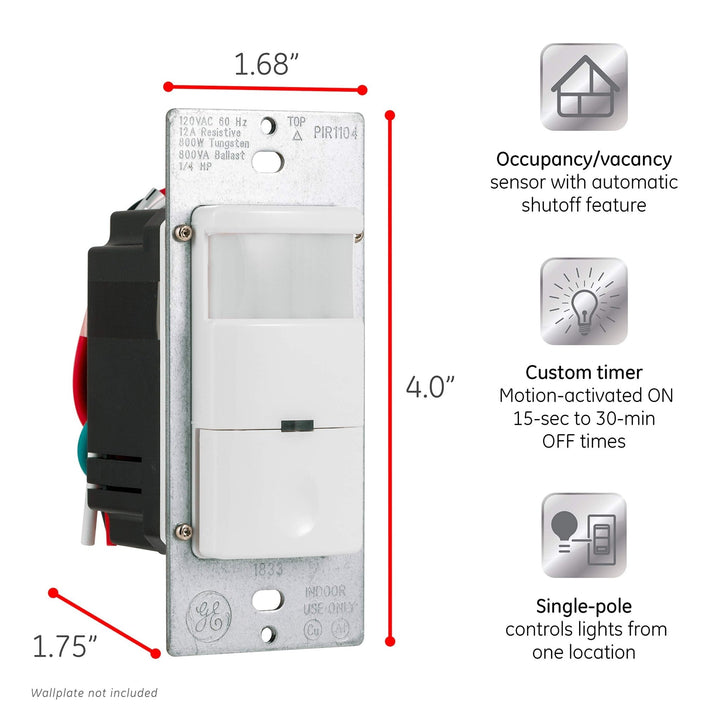 GE SunSmart Digital In-Wall Timer - Daily ON/OFF Times, Programmable Settings, Sunset/Sunrise Presets, Vacation Security - White & Almond Light, Fan, Heater Switch - 32787 - DOKUTRONIX