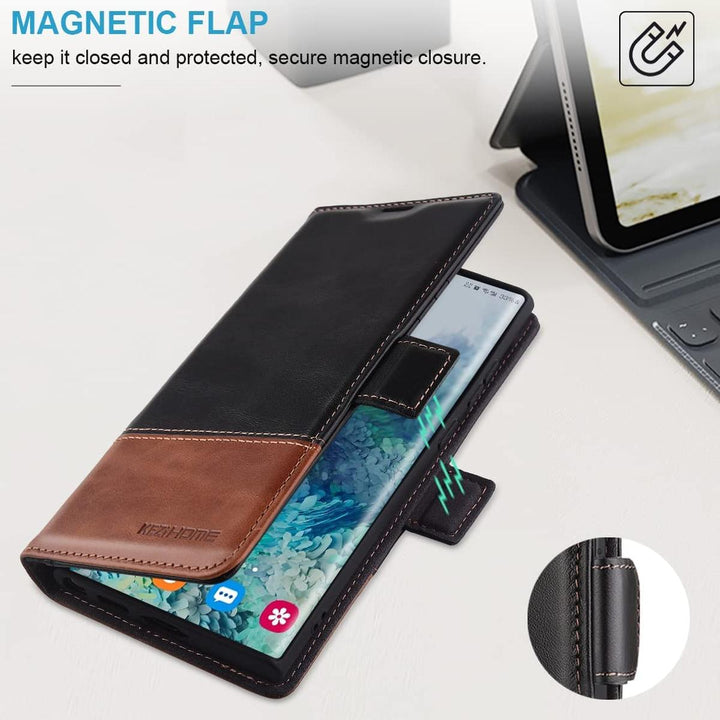 Secure Galaxy S23 Wallet Case - RFID Leather - DOKUTRONIX