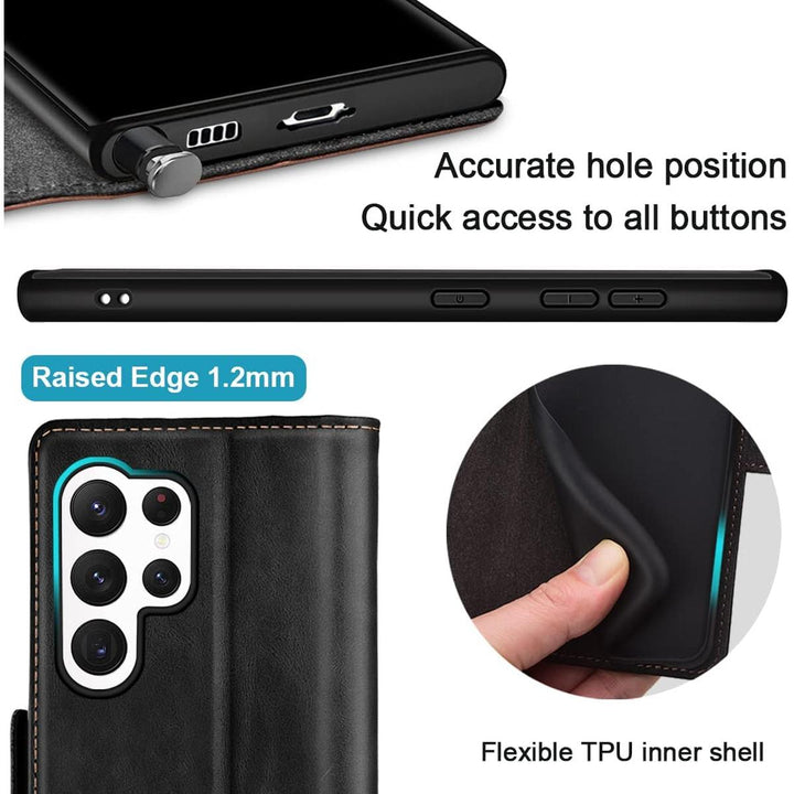 Secure Galaxy S23 Wallet Case - RFID Leather - DOKUTRONIX