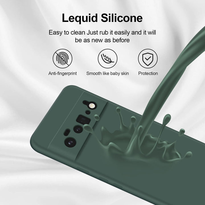 GiiYoon Silky Green Case for Google Pixel 6 Pro - DOKUTRONIX