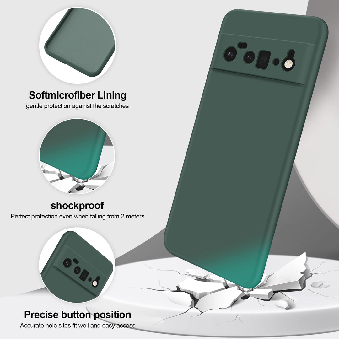 GiiYoon Silky Green Case for Google Pixel 6 Pro - DOKUTRONIX