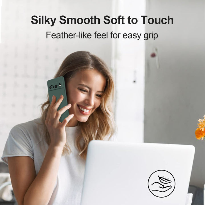 GiiYoon Silky Green Case for Google Pixel 6 Pro - DOKUTRONIX