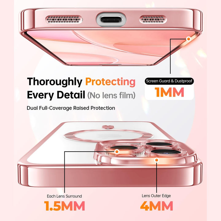 GlitterGuard Rose Gold iPhone 16 Pro Max Case - DOKUTRONIX