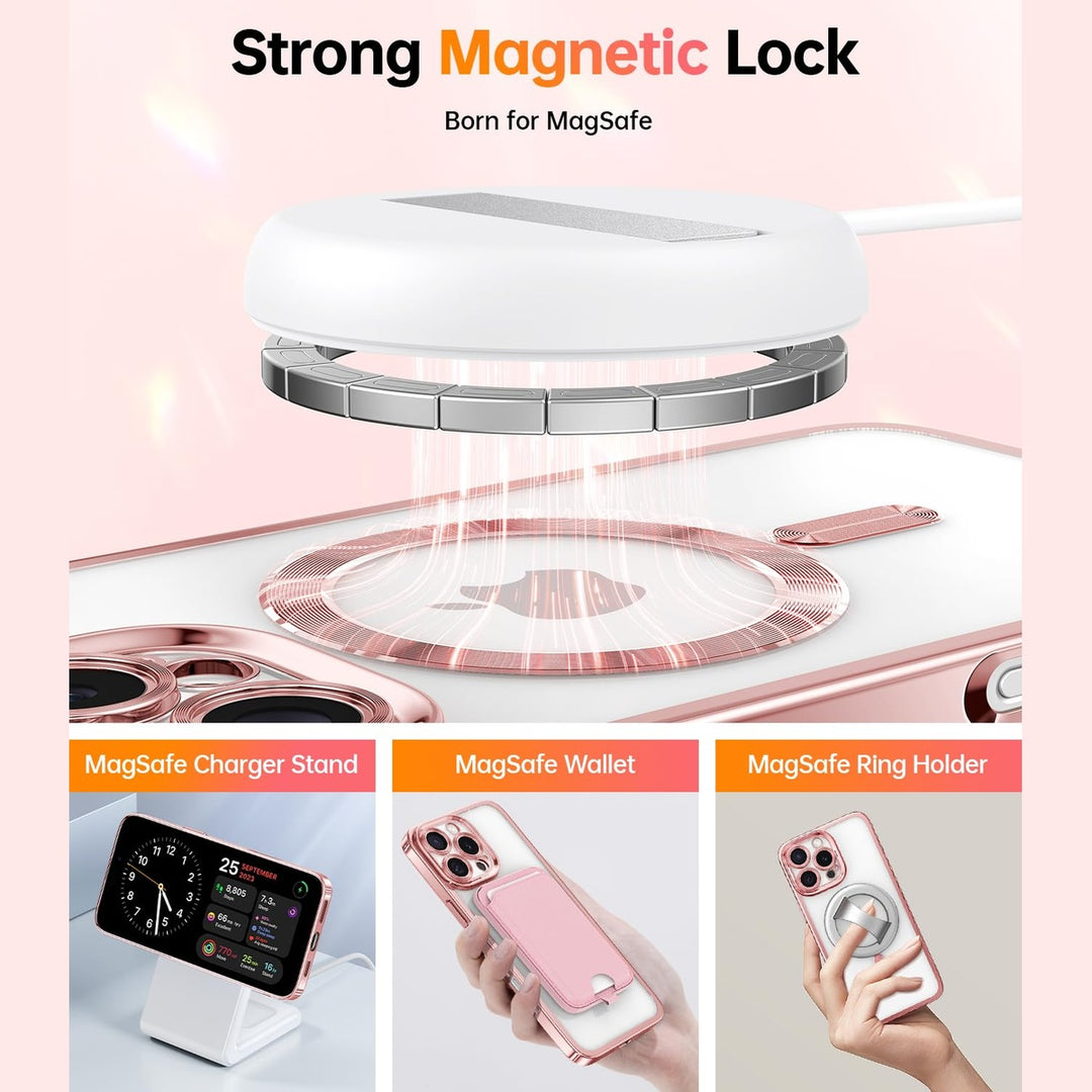 GlitterGuard Rose Gold iPhone 16 Pro Max Case - DOKUTRONIX