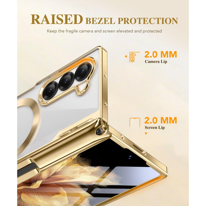 GoldMagnet Case for Z Fold 6 with S Pen & Protector - DOKUTRONIX