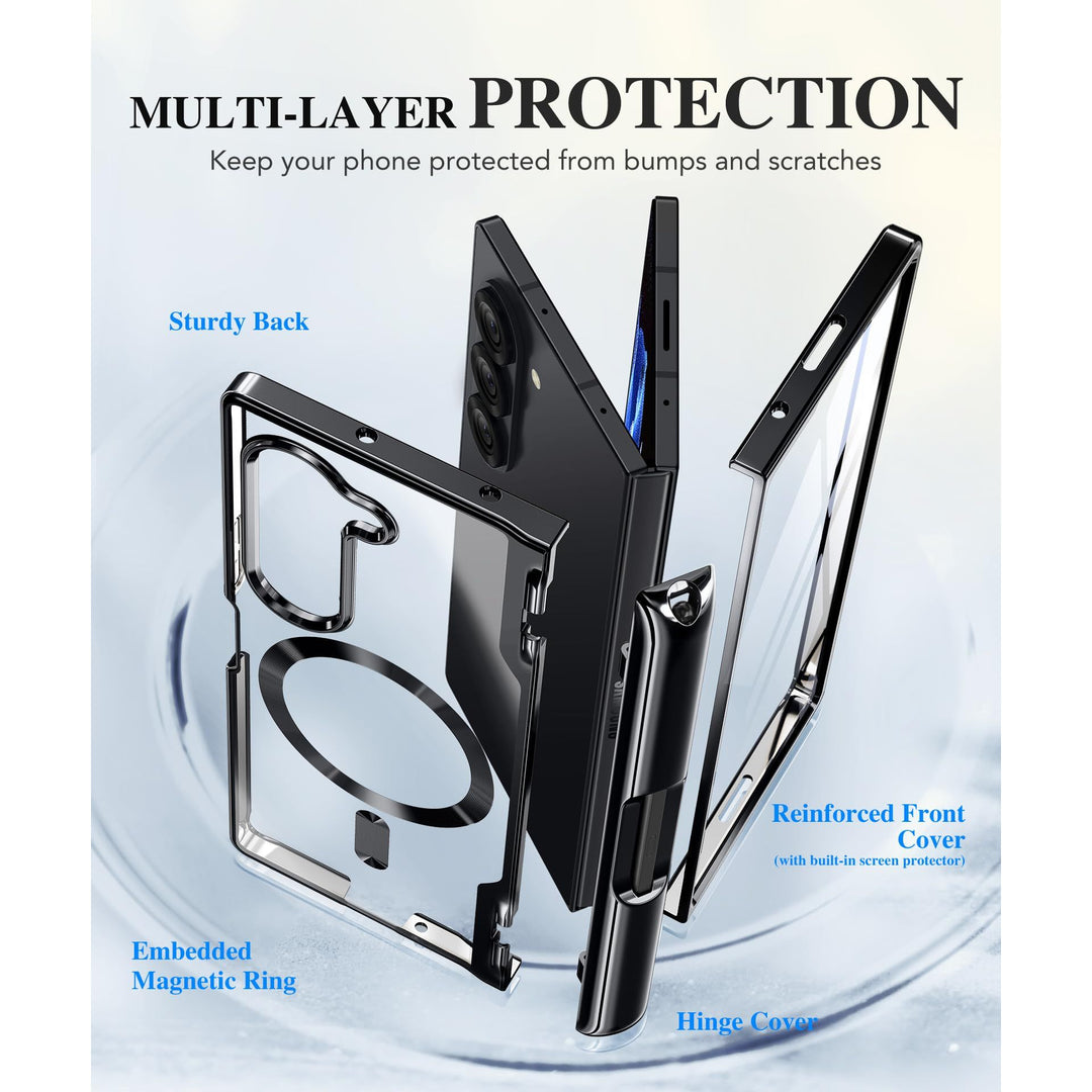 GoldMagnet Case for Z Fold 6 with S Pen & Protector - DOKUTRONIX
