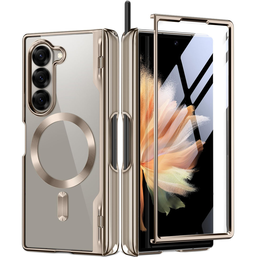 GoldMagnet Case for Z Fold 6 with S Pen & Protector - DOKUTRONIX