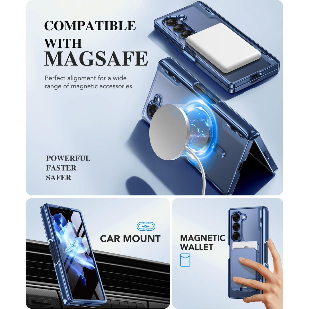 GoldMagnet Case for Z Fold 6 with S Pen & Protector - DOKUTRONIX