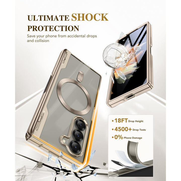 GoldMagnet Case for Z Fold 6 with S Pen & Protector - DOKUTRONIX