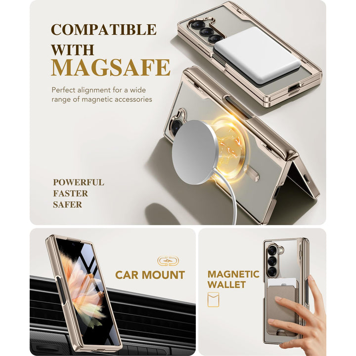 GoldMagnet Case for Z Fold 6 with S Pen & Protector - DOKUTRONIX