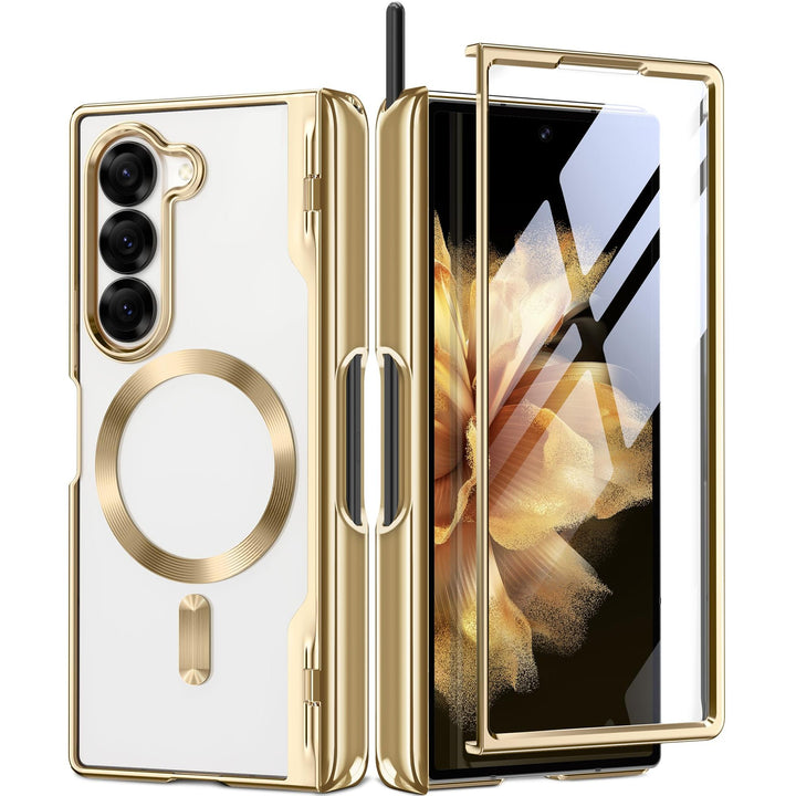 GoldMagnet Case for Z Fold 6 with S Pen & Protector - DOKUTRONIX