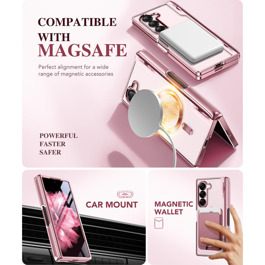 GoldMagnet Case for Z Fold 6 with S Pen & Protector - DOKUTRONIX