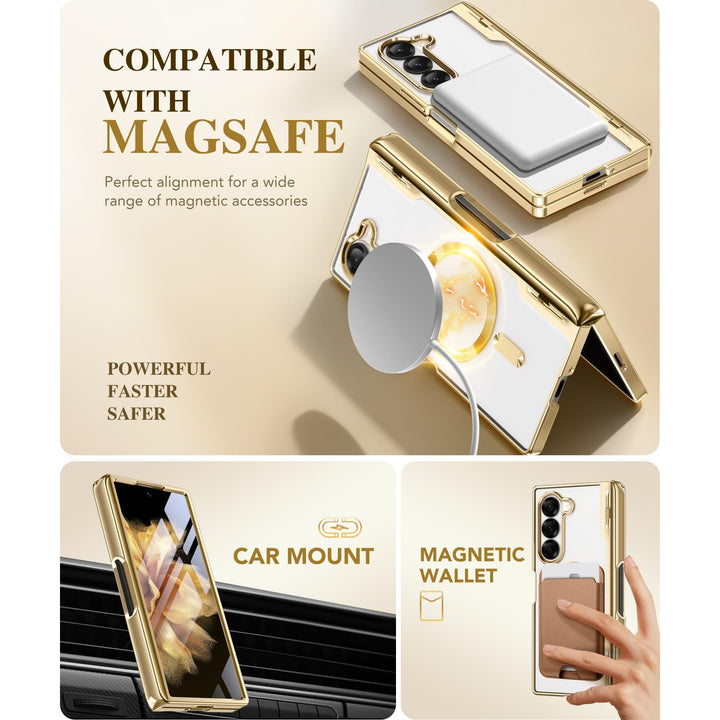 GoldMagnet Case for Z Fold 6 with S Pen & Protector - DOKUTRONIX