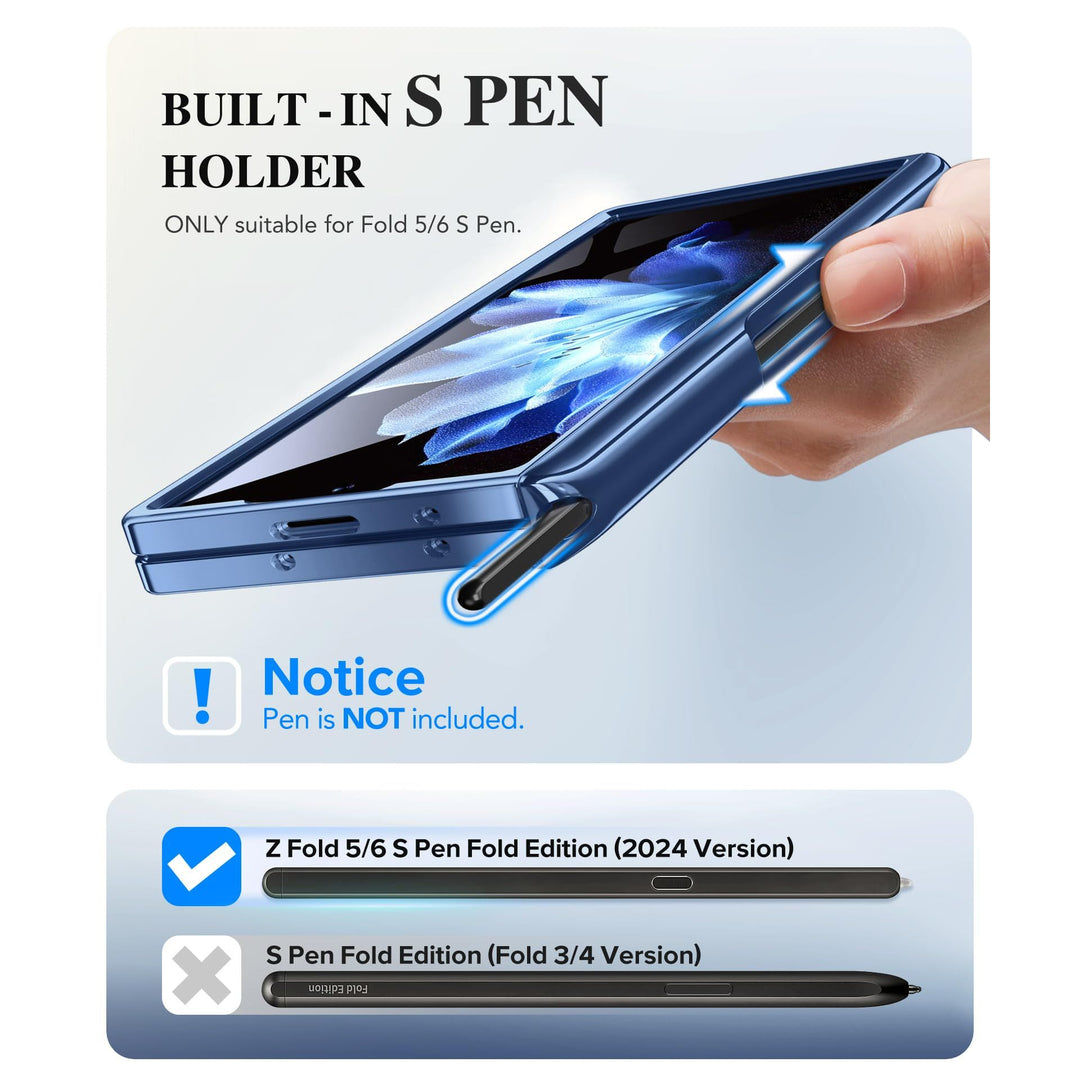 GoldMagnet Case for Z Fold 6 with S Pen & Protector - DOKUTRONIX