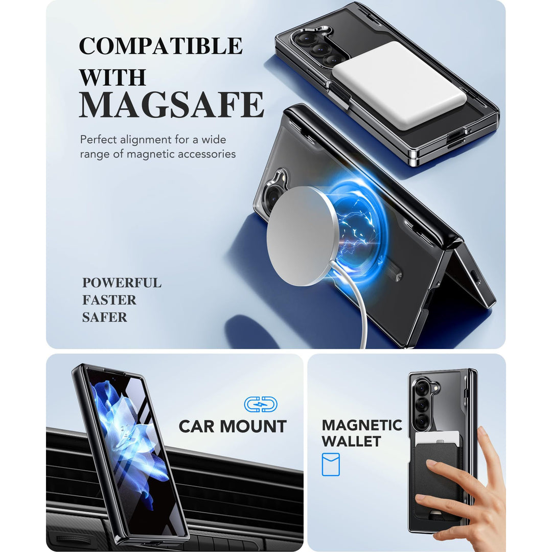 GoldMagnet Case for Z Fold 6 with S Pen & Protector - DOKUTRONIX
