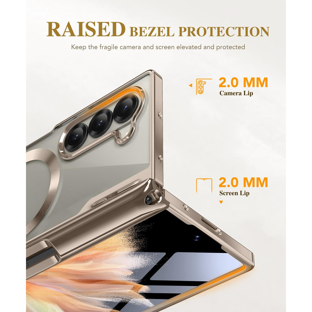 GoldMagnet Case for Z Fold 6 with S Pen & Protector - DOKUTRONIX