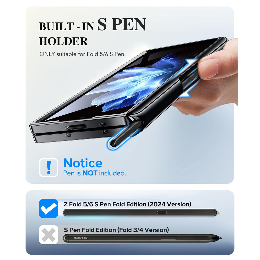 GoldMagnet Case for Z Fold 6 with S Pen & Protector - DOKUTRONIX