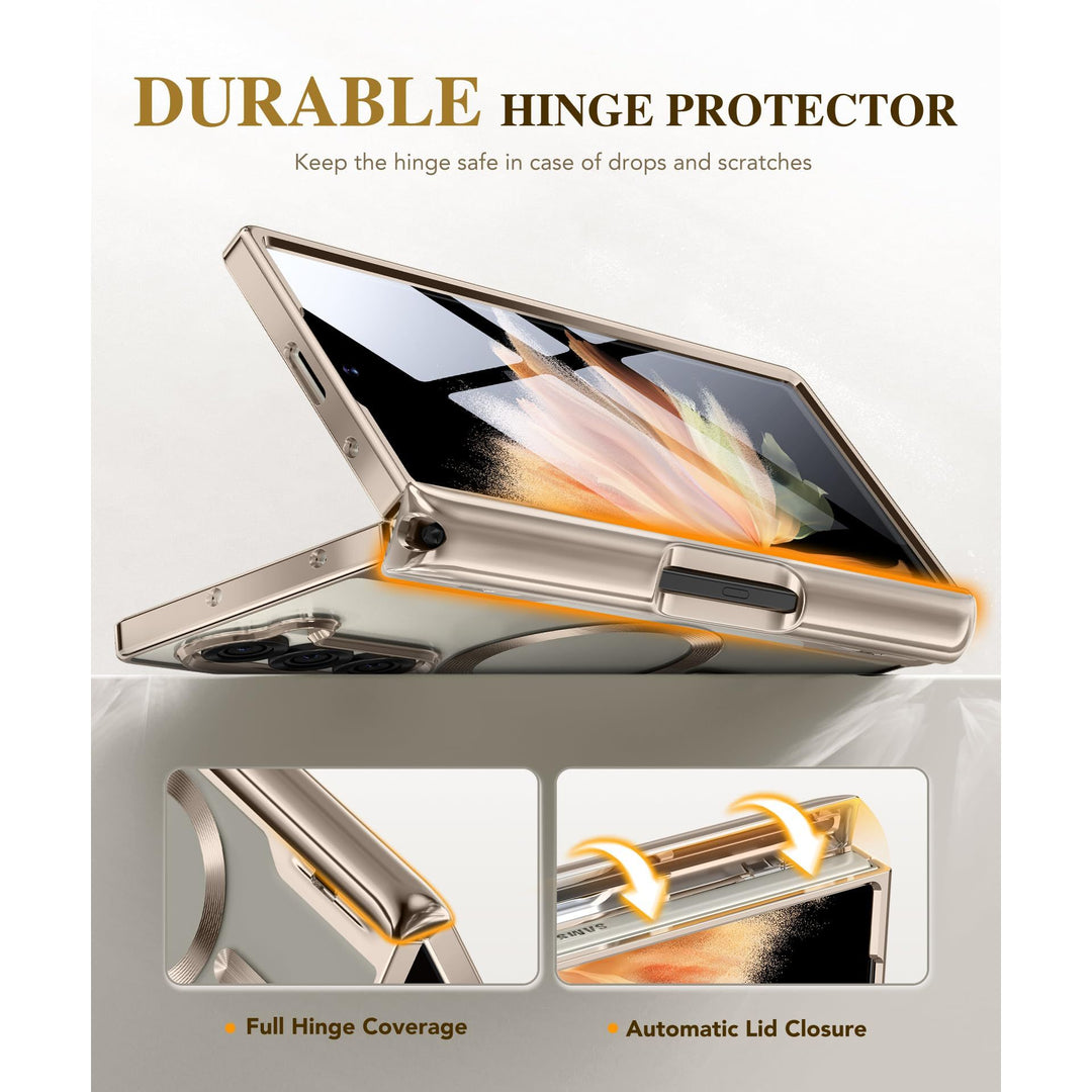 GoldMagnet Case for Z Fold 6 with S Pen & Protector - DOKUTRONIX