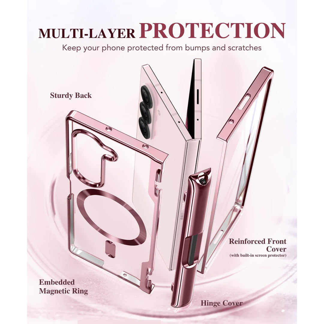 GoldMagnet Case for Z Fold 6 with S Pen & Protector - DOKUTRONIX