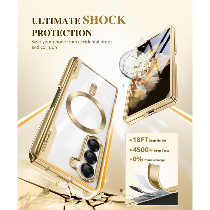 GoldMagnet Case for Z Fold 6 with S Pen & Protector - DOKUTRONIX