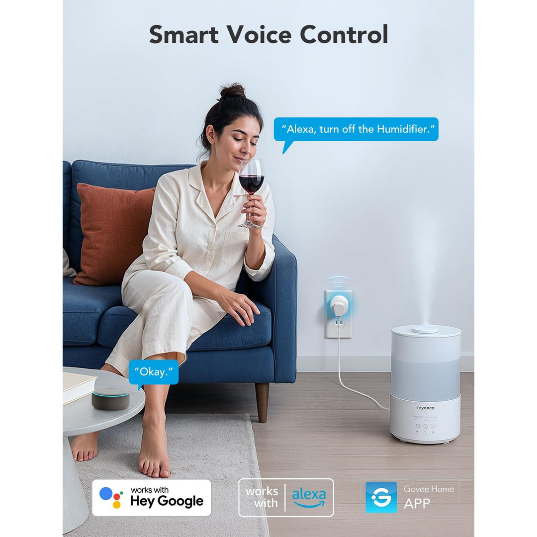 Govee Smart Plug, WiFi Plugs Work with Alexa & Google Assistant, Smart Outlet with Timer & Group Controller, WiFi Outlet for Home, No Hub Required, ETL & FCC Certified, 2.4G WiFi Only, 4 Pack - DOKUTRONIX