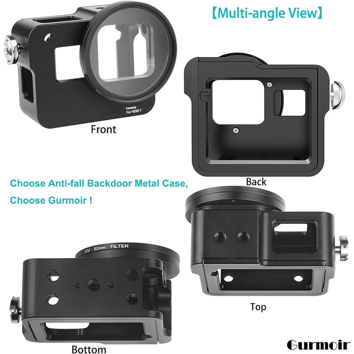 Gurmoir GoPro Alloy Frame Case for Hero 7/6/5/2018 - DOKUTRONIX