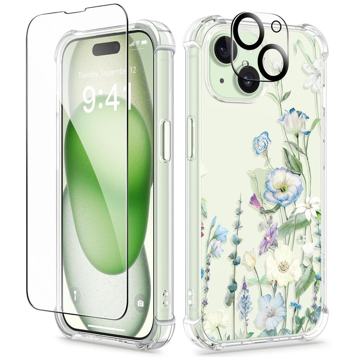 Floratopia Slim 3-in-1 iPhone 15 Plus Case - DOKUTRONIX