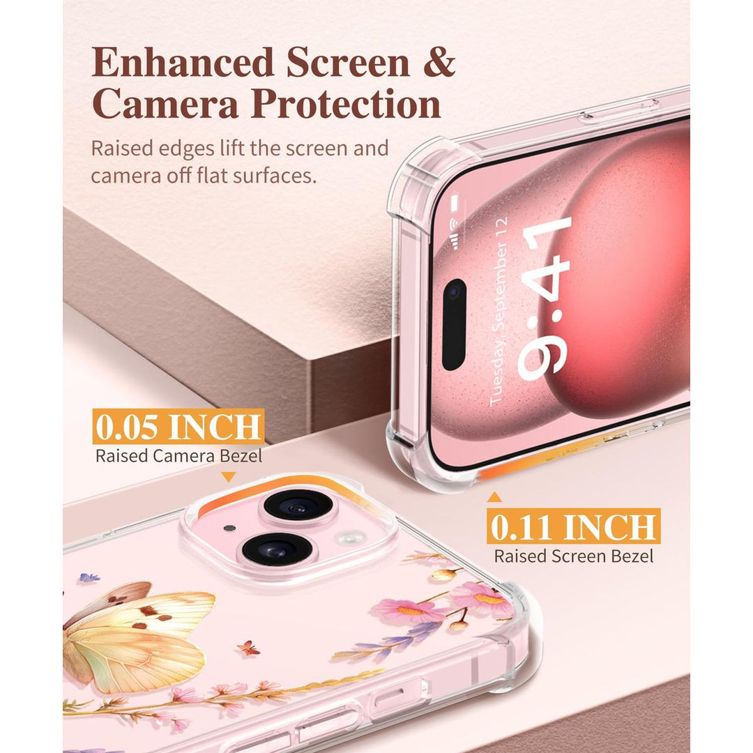 Floratopia Slim 3-in-1 iPhone 15 Plus Case - DOKUTRONIX