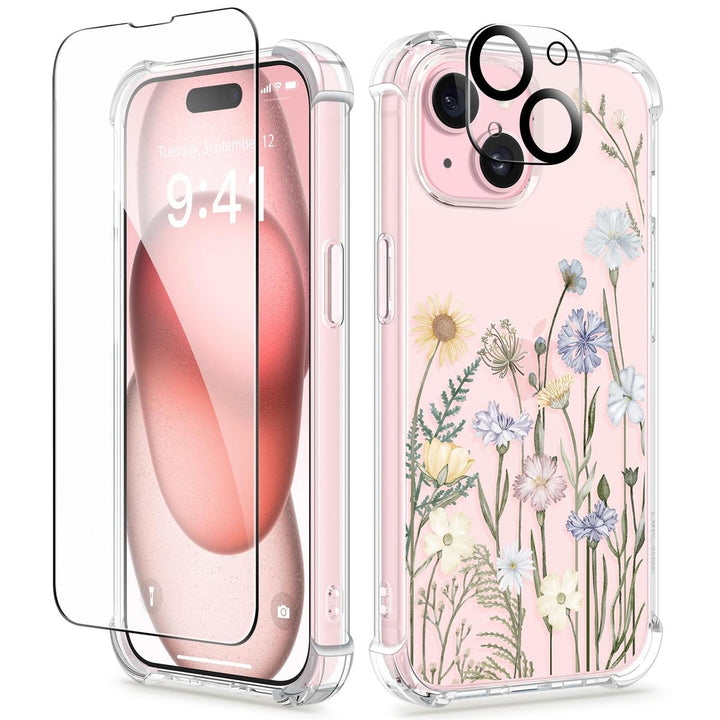Floratopia Slim 3-in-1 iPhone 15 Plus Case - DOKUTRONIX