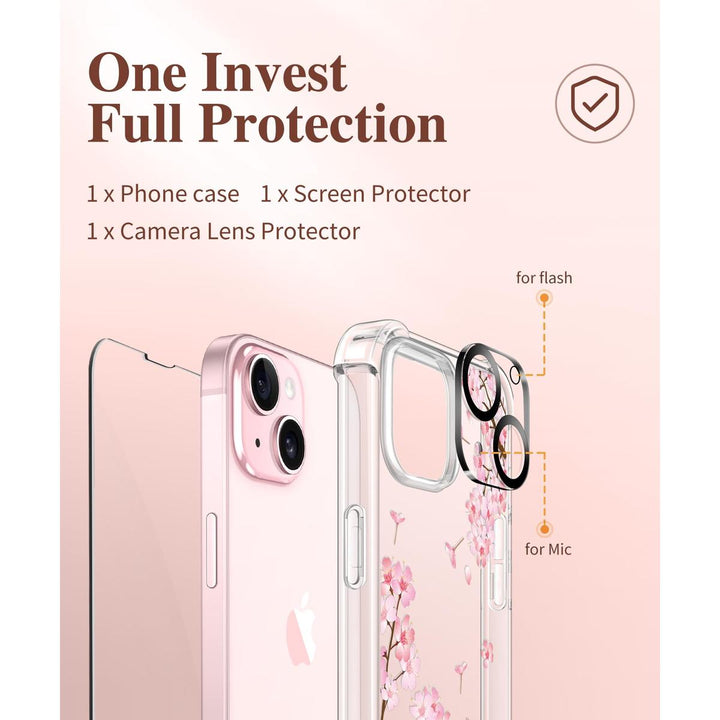 Floratopia Slim 3-in-1 iPhone 15 Plus Case - DOKUTRONIX