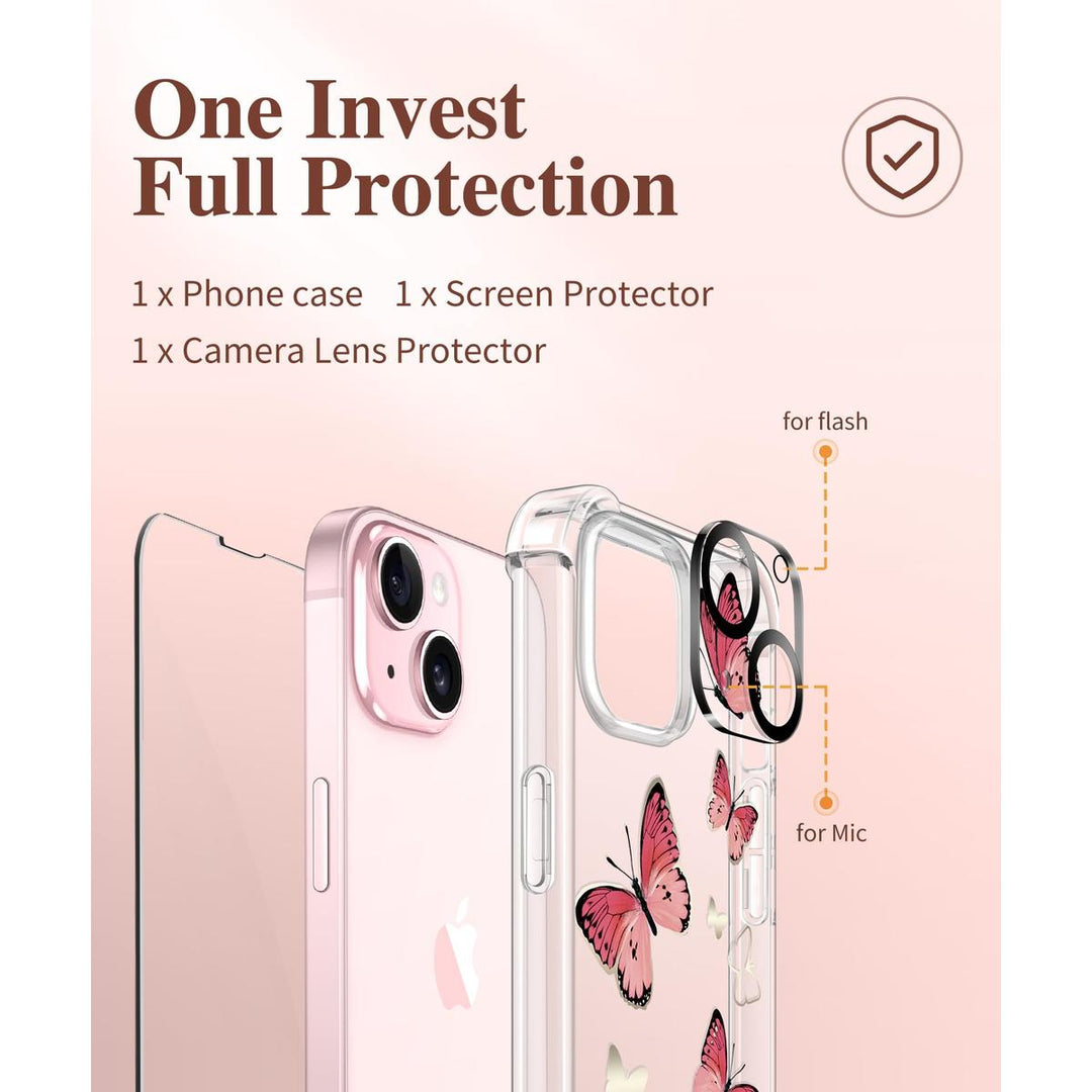 Floratopia Slim 3-in-1 iPhone 15 Plus Case - DOKUTRONIX