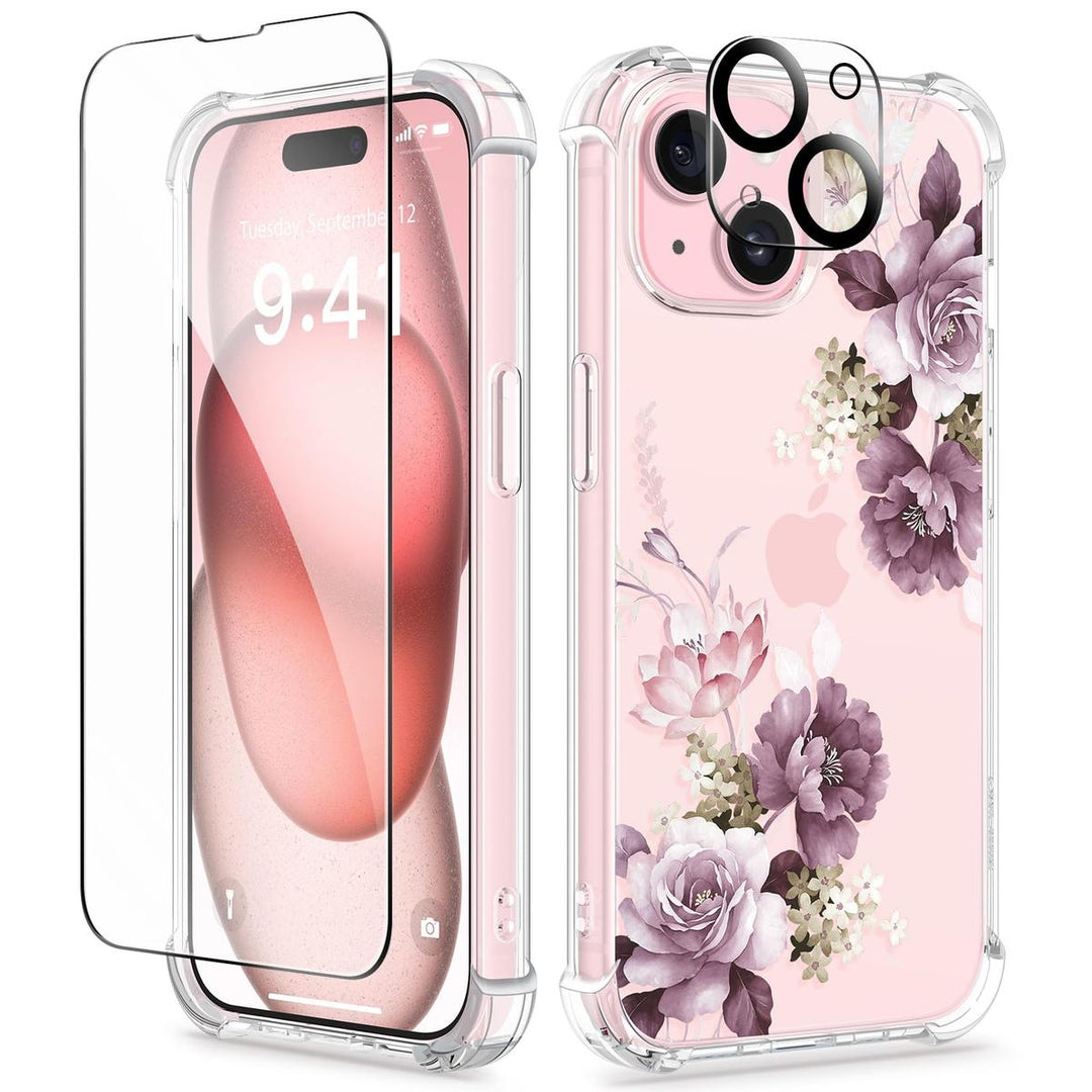 Floratopia Slim 3-in-1 iPhone 15 Plus Case - DOKUTRONIX