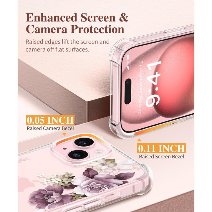 Floratopia Slim 3-in-1 iPhone 15 Plus Case - DOKUTRONIX