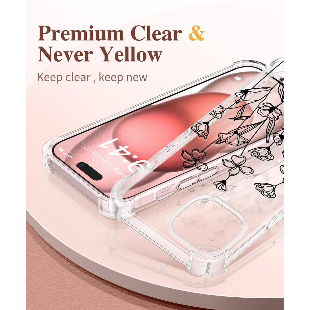 Floratopia Slim 3-in-1 iPhone 15 Plus Case - DOKUTRONIX