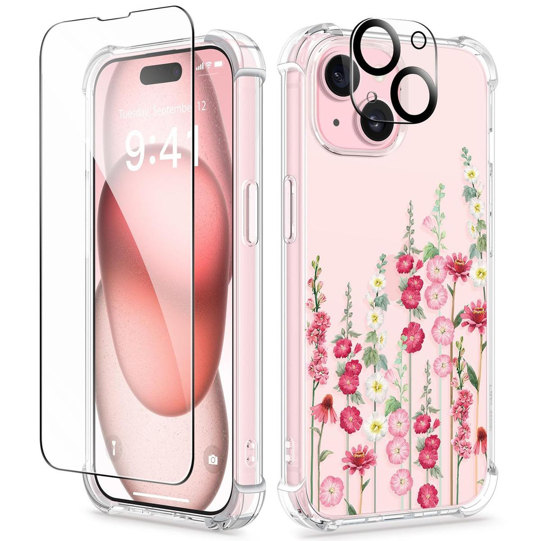 Floratopia Slim 3-in-1 iPhone 15 Plus Case - DOKUTRONIX