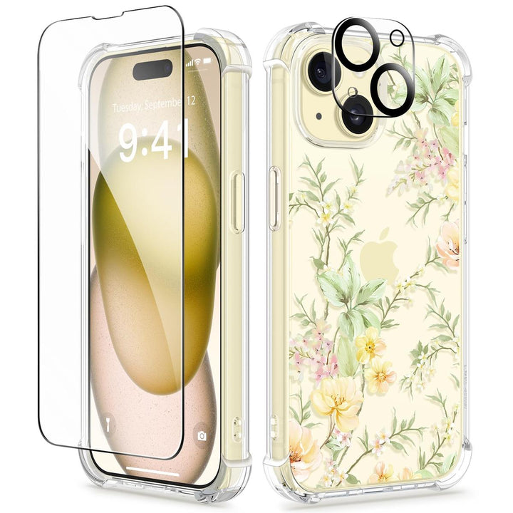 Floratopia Slim 3-in-1 iPhone 15 Plus Case - DOKUTRONIX