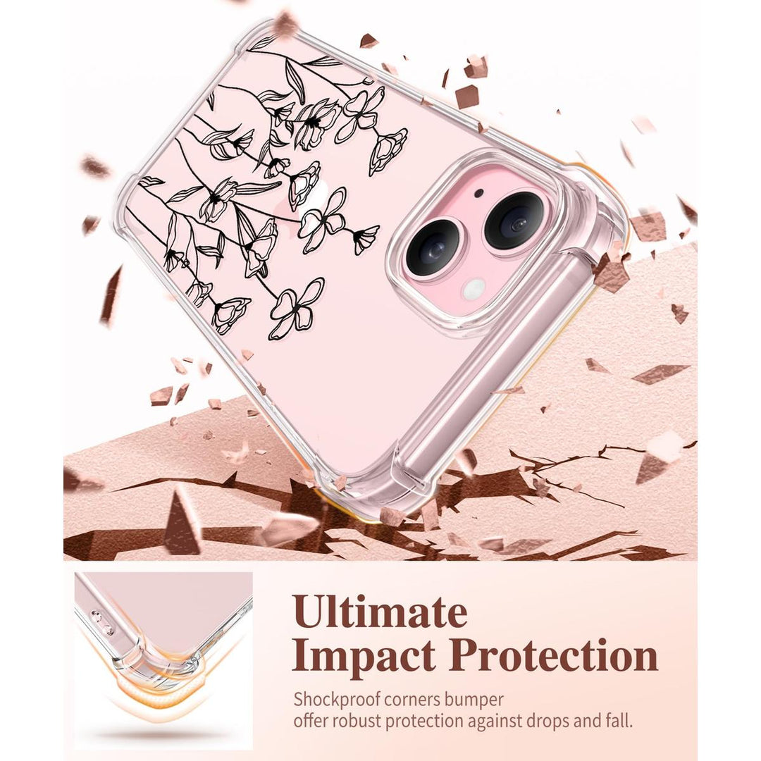 Floratopia Slim 3-in-1 iPhone 15 Plus Case - DOKUTRONIX