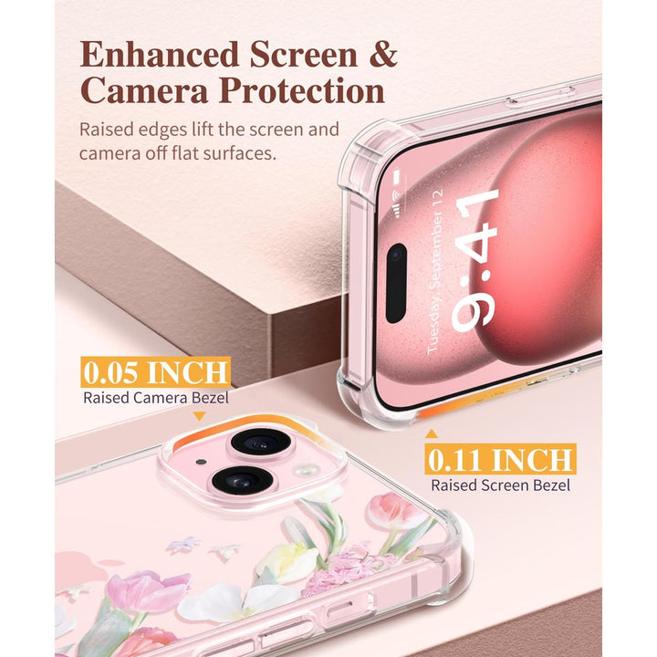 Floratopia Slim 3-in-1 iPhone 15 Plus Case - DOKUTRONIX
