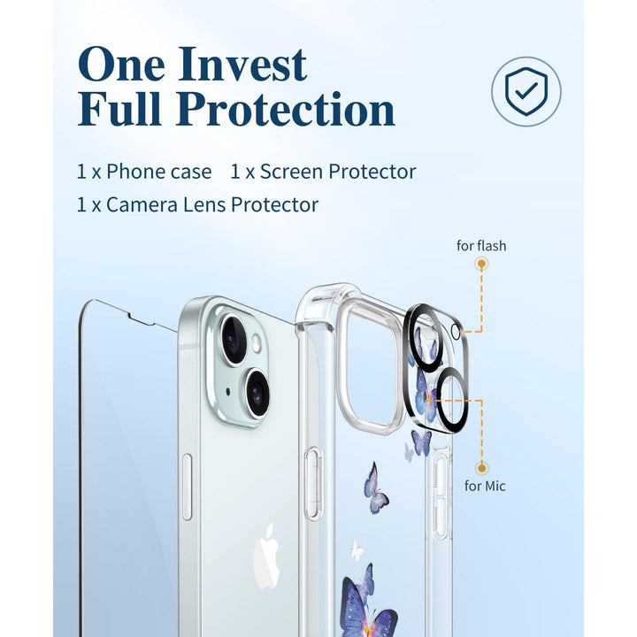 Floratopia Slim 3-in-1 iPhone 15 Plus Case - DOKUTRONIX